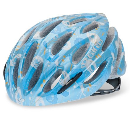 Giro Stylus Helmet - Women's Ice Blue/Blue Eleanor Flowers, S