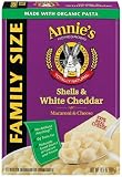 Annie's Homegrown Family-Size Shells & White Cheddar Mac & Cheese, 10.5-Ounce Boxes (Pack of 6)