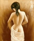 Art Reproduction Oil Painting - Women: Nude From the Back II - Classic 20 X 24 - Hand Painted Canvas Art