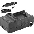 Canon VIXIA HF200 Camcorder Battery Charger (110/220v with Car adapter) - Replacement Charger for Canon BP-808, BP-809, BP-818 BP-819 Battery