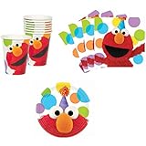 Elmo Birthday Party Supplies Set Plates Napkins Cups Kit for 16