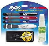 EXPO 88091 Sanford EXPO Grip Dry Erase Marker Starter Set, Ultra Fine, Assorted, 3/Set