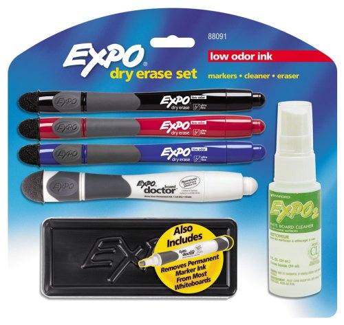 Childrens Toyshop  Toys : EXPO 88091 Sanford EXPO Grip Dry Erase Marker Starter Set, Ultra Fine, Assorted, 3/Set