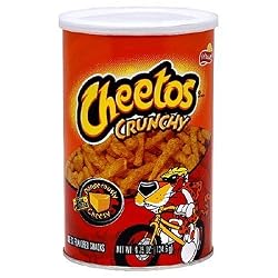 Frito-Lay Cheetos Crunchy, 4.25-Ounce Canisters (Pack of 12)