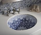 KOHLER K-14218-T5-NA Take Wing Indigo Design and Clear Glaze on Caxton Lavatory