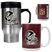 Atlanta Falcons NFL Travel Mug & Gameball Ceramic Mug Set - Helmet logo