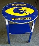 University of Michigan Wolverines Football Helmet Table