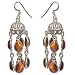 The Earrings Sterling Silver Tiger'seye Gemstone 2.5 inches (erg137)