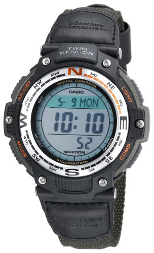 Casio Men's SGW100B-3V Digital Compass Twin Sensor Green Nylon Band Sport Watch