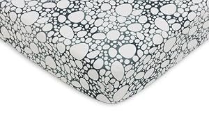 Argington Organic Crib Sheet Set, Fish and Pebbles Print