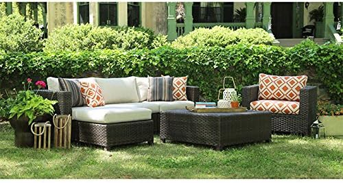 Biscayne 4 Piece Patio Deep Seating Set with Sunbrella Fabric