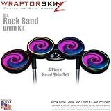 Alecias Swirl 01 Purple Skin by WraptorSkinz fits Rock Band Drum Set for Nintendo Wii, XBOX 360, PS2