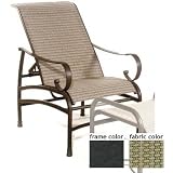 Barcelona Aluminum Sling Recliner With Night Sky Frame And B0652 Fabric