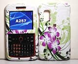 Purple Flower with Green Wave Snap on Hard Skin Cover Case for Samsung Magnet A257