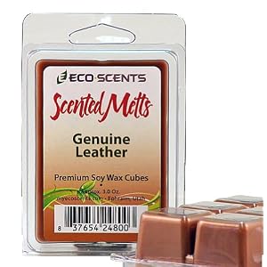 EcoScents Scented Wax Melts - Genuine Leather. like a Harley jacket or stepping into the your favorite leather store. Maximum scent load delivering 120+ hours of fragrance.