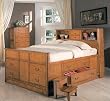 Olivia Bedroom Hardwood Eastern King Size BookCase Chest Bed