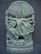 Goddess Kali -The Ferocious Devi Goddess Handcarved Natural Gray Stone Statue 16 Inches