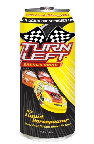 DC Brands International Turn Left Energy Drink, 16-Ounce Cans (Pack of 24) by DC Brands International