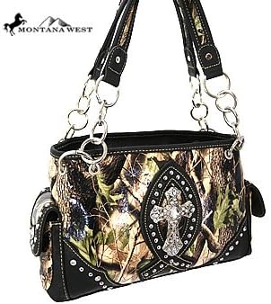 HFF8085-BLK Cross/Ichthus Fish Decorated Camouflage Print Shoulder Bag h3162brz by Montana West-Black bag purse strap belt zipper shoulder ro9s6obix8p6 shoulderbag hand arm