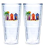Tervis Tumbler Cabana 24-Ounce Double Wall Insulated Tumbler, Set of 2