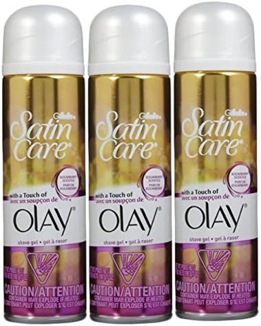 Set of 3 Satin Care Shave Gel With A Touch Of Olay Sugarberry Scented 7 Oz