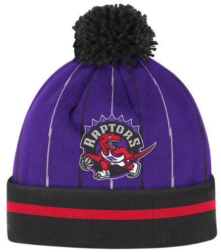 Toronto Raptors Mitchell & Ness Jersey Stripe Cuffed Knit Hat