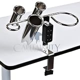 Appliance Holder Holds: Dryer & 3-irons Electrified * Clamp-on Style * Cb5-e *  Chrome Finish