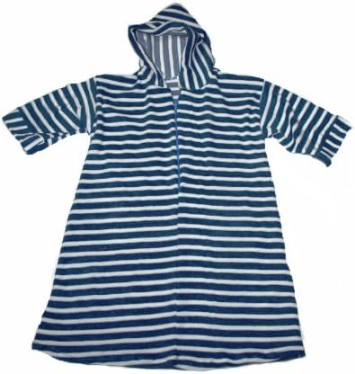 Childrens Lightweight Hooded Terry Cloth Robe Perfect for Beach, Pool and Bath Time! (Light Blue, 2)