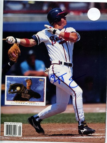 Chipper Jones Autographed/Signed Magazine Page