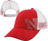 Nebraska Cornhuskers Women's New Era Jersey Shimmer Adjustable Trucker Mesh Strapback Hat