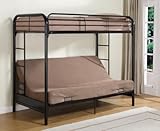 Twin over Futon Bunk Bed (Black) (78.9