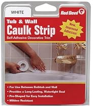 Red Devil 150 Medium White Tub & Wall Caulk Strip 7/8-Inch by 11-Foot