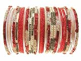 Beachcombers! Ethnic Glass Indian Wedding Bridal Bollywood Bangles Belly Dance Bracelets Set