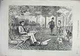 1871 October Man Sitting Park Policeman Woman Baby Dog