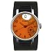 Fossil Women's Orange Water Dial Brown Leather Watch #JR9952