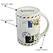 IPOW 15 Oz Magic Large Morning Cup Writing Message Memo Postcard Milk Tea Soup Coffee Mug Cup - Great Gift for Any Holiday