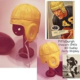 1940 Old Pittsburgh Steelers Yellow Leather Football Helmet