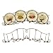 Grasslands Road Cucina Leaf Motif Copper Finish Metal Horizontal 4 Plate Rack