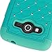 Galaxy Avant Case, Style4U Galaxy Avant Studded Rhinestone Crystal Bling Hybrid Armor Case Cover for Samsung Galaxy Avant G386 with 1 Stylus [Teal/Mint Green]