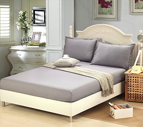 Bedding Superior Quality Brushed Microfiber Deep Pocket Luxurious Fitted Sheet - Hypoallergenic, Breathable , Extra Soft &amp; Comfortable - Wrinkle, Fade, Stain &amp; Abrasion Resistant (King, huise)