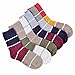 TeeHee Little Boys Basic Cotton Crew Socks 6 Pair Pack (6-8 Years, Rugby Stripe)