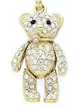 「BIRTHDAY BEAR 誕生石 10月 天然ピンクトルマリン キラキラ クマ ストラップ」の画像