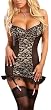 Dreamgirl Women's Black Bouquet - 5436