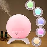STRONKER 350ml Globe Essential Oil Diffuser Portable Aromatherapy 15 Color LED Lights Ultrasonic Aroma Diffuser Humidifier Whisper Quiet Cool Mist Air Purifier up to 10 Hours Waterless Auto Shut-off