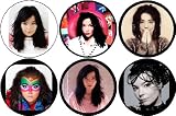 Set of 6 BJORK 1.25″ MAGNETS Iceland Alternative Rock