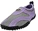 Women's Wave Water Shoes Pool Beach Aqua Socks - Purple/Grey w/Black Emblem- 10