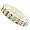 White Gold Tone Stretchable Link Tennis Bracelet with Diamond Cut Cubic Zirconia Crystal Three Strands Multi Color