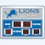 Detroit Lions NFL Scoreboard Clock & Thermometer (14"x19")