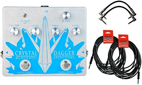 Blackout Effectors Crystal Dagger fuzz/ring-mod/phase w/ 4 Cables
