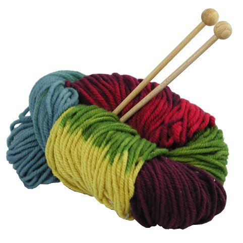 Plant Dyed Yarn and Knitting Needles